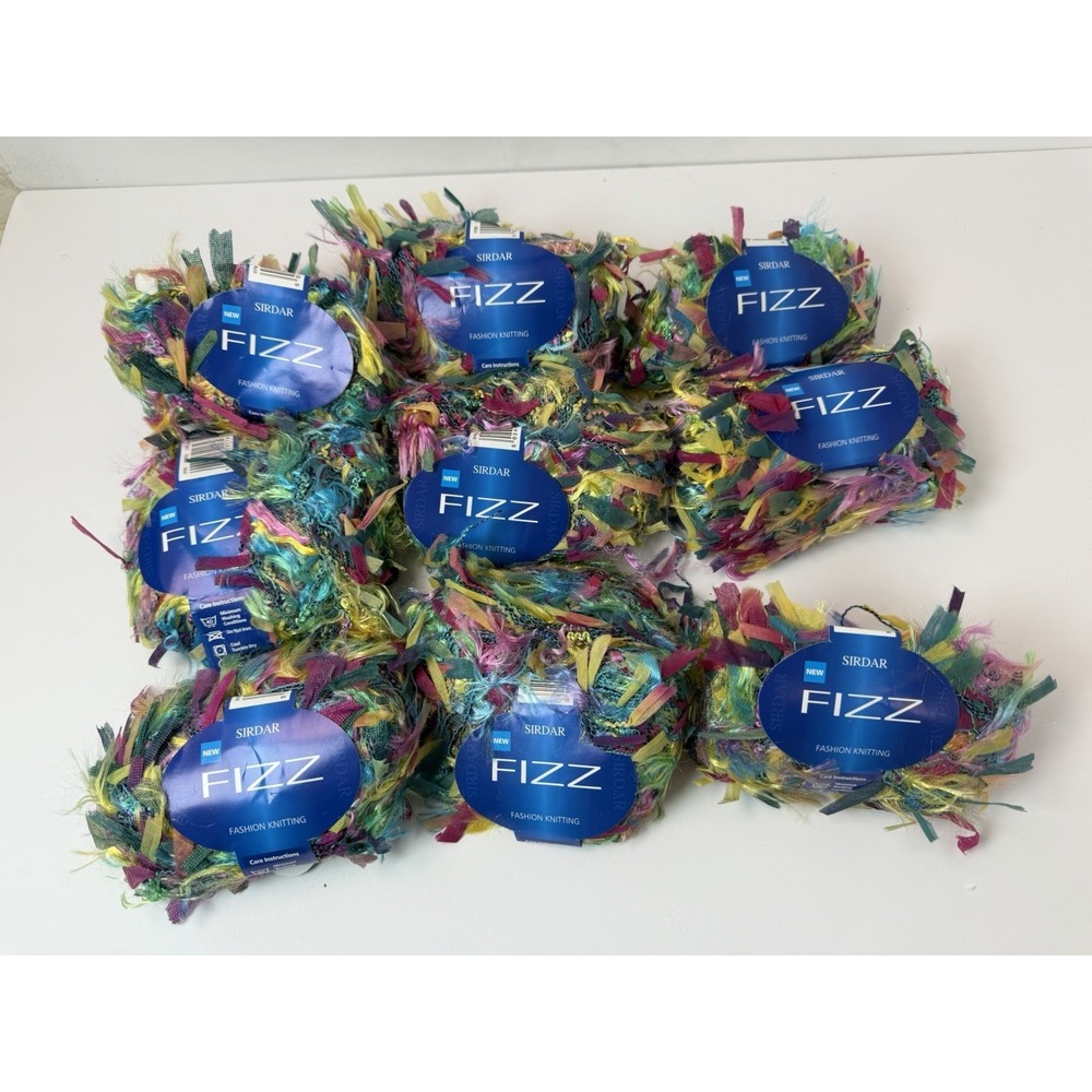 Sirdar Fizz Nylon Acrylic Polyester Novelty Fashion Knitting Yarn Lot Of 9
